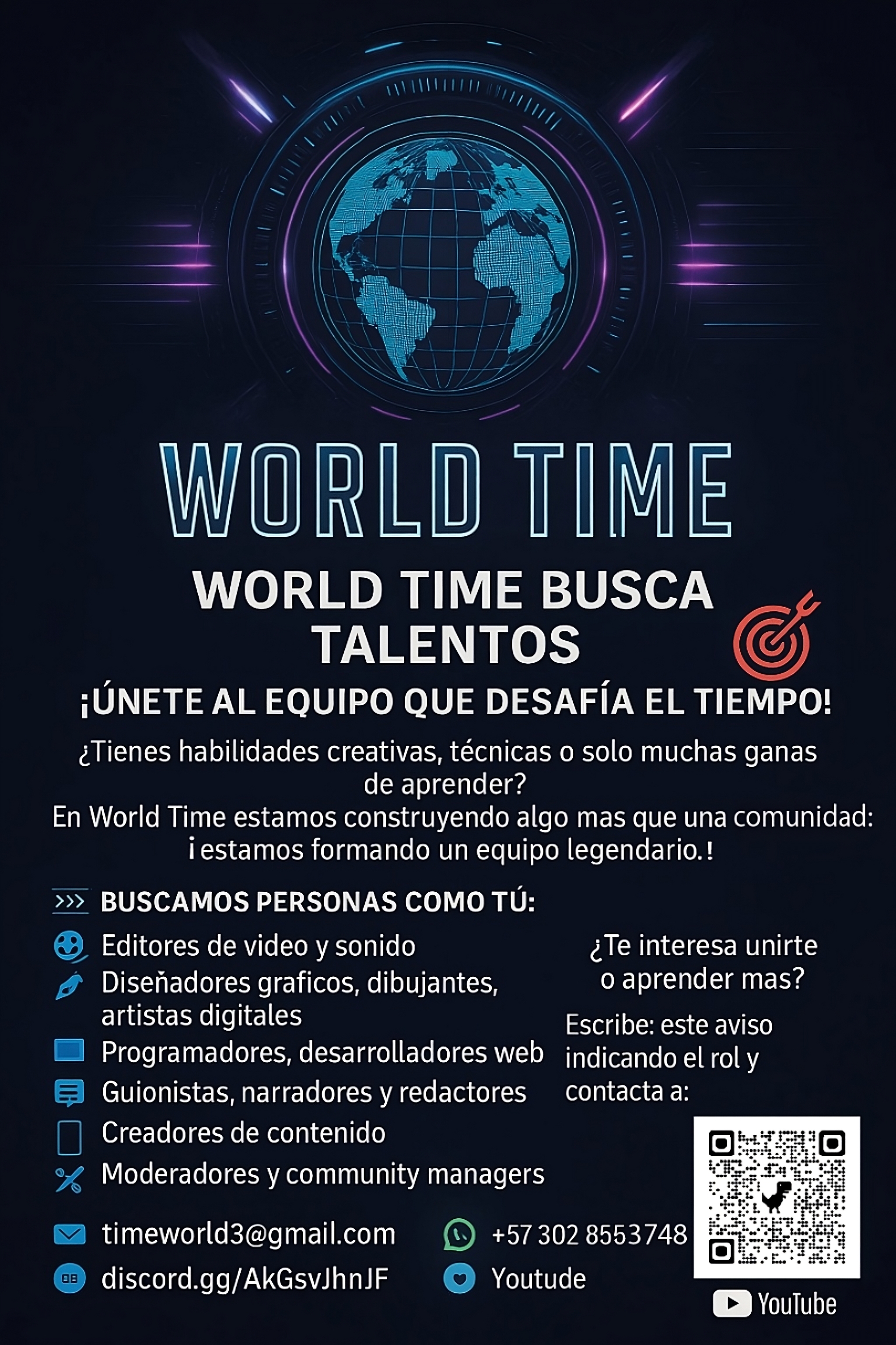 World Time busca talentos